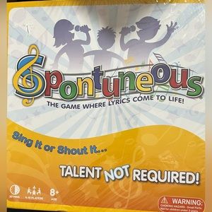 Spontuneous The Game Where Lyrics Come To Life! Board Game Brand New/Unopened